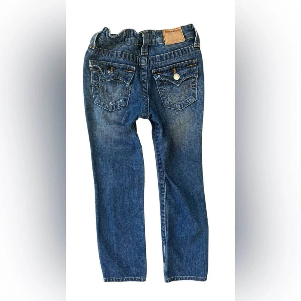 Kids True Religion Elastic Adjustable Waist Flap Pocket Distressed Size 6